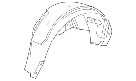 22868766 Gm Genuine Rear Driver Side Wheelhouse Liner With Insulator And Nut