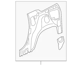 22980614 Gm Genuine Driver Side Quarter Lower Inner Panel
