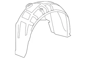 23130487 Gm Genuine Rear Driver Side Wheelhouse Liner With Nut