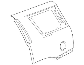 23184163 Gm Genuine Driver Side Quarter Outer Panel