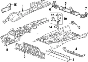 26515049 Gm Genuine Rear Cross Sill