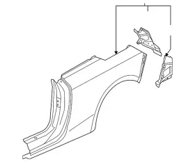 39086967 Gm Genuine Driver Side Body Outer Rear Panel