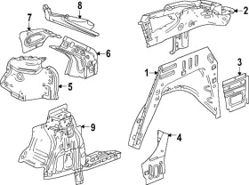 60008312 Gm Genuine Inner Quarter Panel