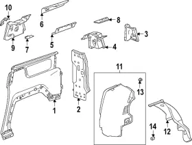 84943733 Gm Genuine Quarter Panel