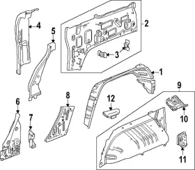 87826476 Gm Genuine Inner Panel Assembly