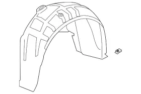 87830116 Gm Genuine Rear Driver Side Wheelhouse Liner