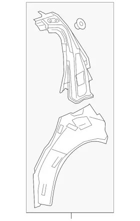 94516176 Gm Genuine Passenger Side Quarter Inner Panel