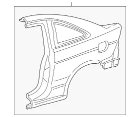 04646-s5p-418zz Honda Genuine Quarter Panel