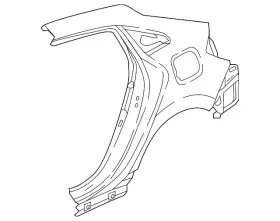 04646-tgg-a00zz Honda Genuine Panel Set L Rear Outer