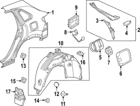63325-3w0-a00zz Honda Genuine Quarter Panel Bracket