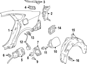 63731-30a-a00zz Honda Genuine Gutter Extension
