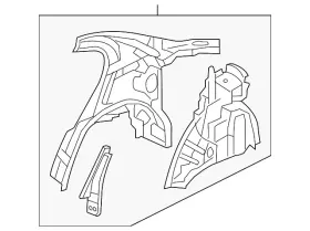 64700-snf-305zz Honda Genuine Panel Set L Rear Inside