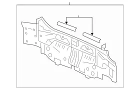66100-t2f-a00zz Honda Genuine Panel Rear