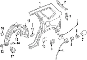 74591-t90-a00 Honda Genuine Wheelhouse Liner
