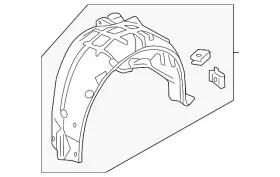 74592-tbg-a00 Honda Genuine Quarter Panel Splash Shield