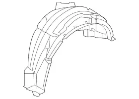 74592-tr0-g01 Honda Genuine Quarter Panel Splash Shield