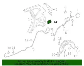 75450-trn-h02 Honda New Oem 2017-2024 Civic/cr-v/hr-v Rear Pressure Vent