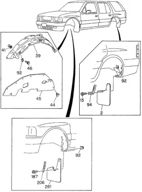 8-97302-174-0 Honda Genuine Liner Inner Fender