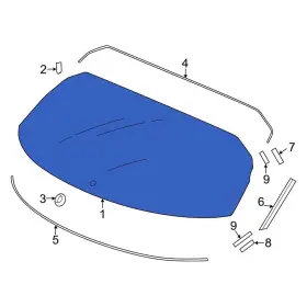 732113w0315 Honda Oe Rear Liftgate Glass