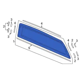 73211t6za01 Honda Oe For Ridgeline 2017-2024 Rear Back Glass