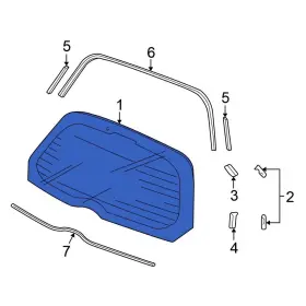 73211tf0e02 Honda Oe For Fit 2009-2013 Rear Liftgate Glass