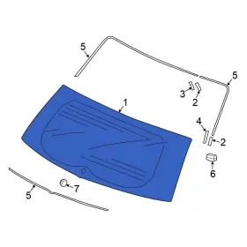 73211tlaa01 Honda Oe For Cr-v 2017-2022 Rear Liftgate Glass