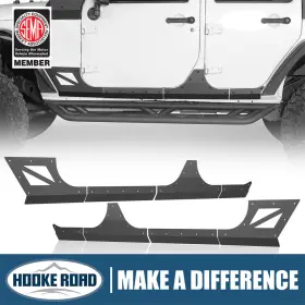 Bxg.2045 Hooke Road Steel Body Armor Cladding Protector For Jeep Wrangler Jk 07-18 4-dr