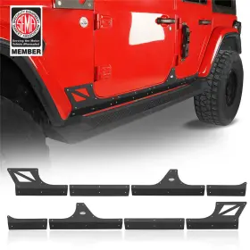 Mmr.30033 Hooke Road Pair Body Side Armor Cladding Slider Guards For 2018-2023 Jeep Wrangler Jl 4dr