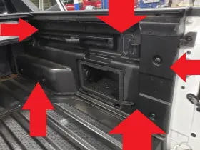 857s0-k5110 Hyundai 22 23 24 Santa Cruz Right Inside Bed Trim Panel Only Black