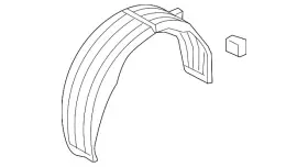 86822-2v010 Hyundai Genuine Quarter Panel Splash Shield