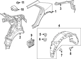 97510-t1000 Hyundai Genuine Quarter Panel Vent