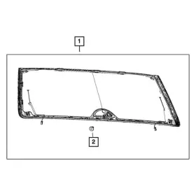 68427313ae Jeep Oe For Wagoneer 2022-2024 Rear Liftgate Glass