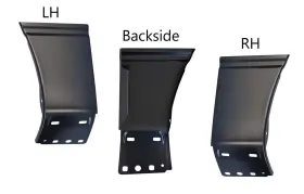1988-167 Key Parts Inc. 2004-2014 Ford Pickup F150 Front Fender-patch Lower Rear Sections-pair