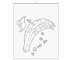 F157-56-1h0h Mazda Genuine Quarter Panel Splash Shield