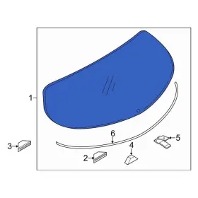 Bhn963930h Mazda Oe For 3 2014-2018 Rear Liftgate Glass