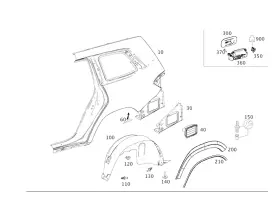 166-637-03-60 Mercedes-benz Genuine Rear-end Floor