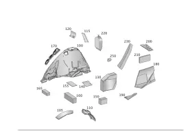 166-682-06-40 Mercedes-benz Genuine Dampening Rear End