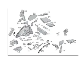 166-682-14-40 Mercedes-benz Genuine Dampening Rear End