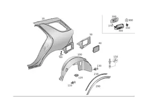 166-830-06-42-64 Mercedes-benz Genuine Vent Flap