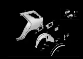 166-830-10-42-64 Mercedes-benz Genuine Vent Flap