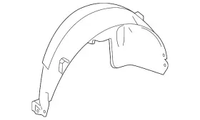 166-884-13-22 Mercedes-benz Genuine Wheelhouse Liner