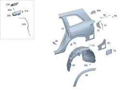 167-830-87-04 Mercedes-benz Genuine Vent Flap