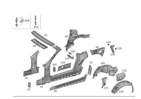 171-610-01-08 Mercedes-benz Genuine Cover