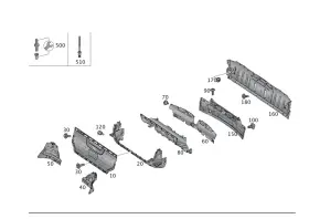 172-640-02-71 Mercedes-benz Genuine Rear-end Center Section
