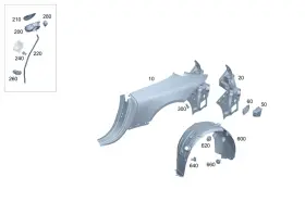 176-830-27-00-64 Mercedes-benz Genuine Vent Flap