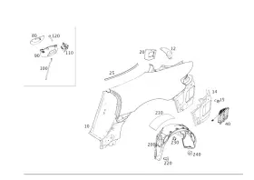 190-611-24-00 Mercedes-benz Genuine Striker Plate