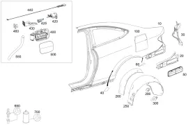 204-690-62-30 Mercedes-benz Genuine Wheel Arch Cover