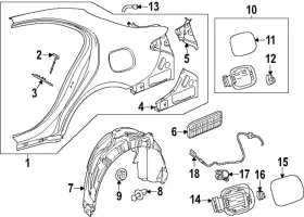 206-880-44-05 Mercedes-benz Genuine Wheelhouse Liner