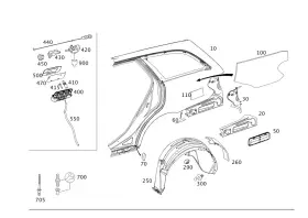212-690-57-30 Mercedes-benz Genuine Wheel House Covering