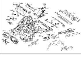 213-610-31-02 Mercedes-benz Genuine Rear Cross-member